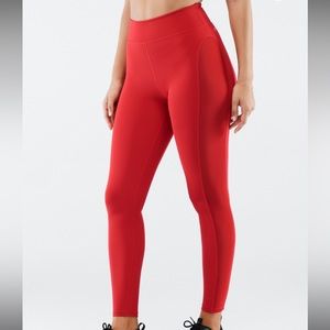 Fabletics Red High-Waisted PureLuxe Mesh Legging